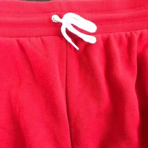 Red sweat pants